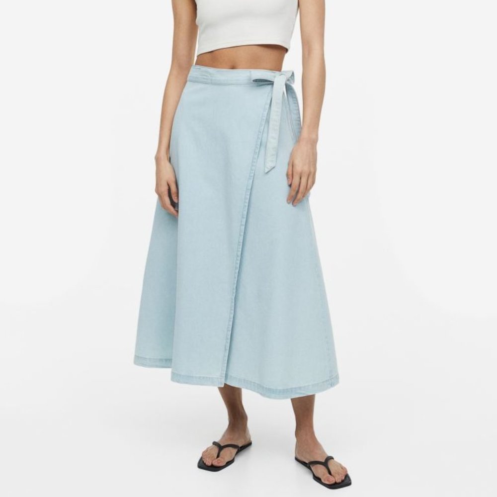 H & M Denim Wrap Skirt - NWT